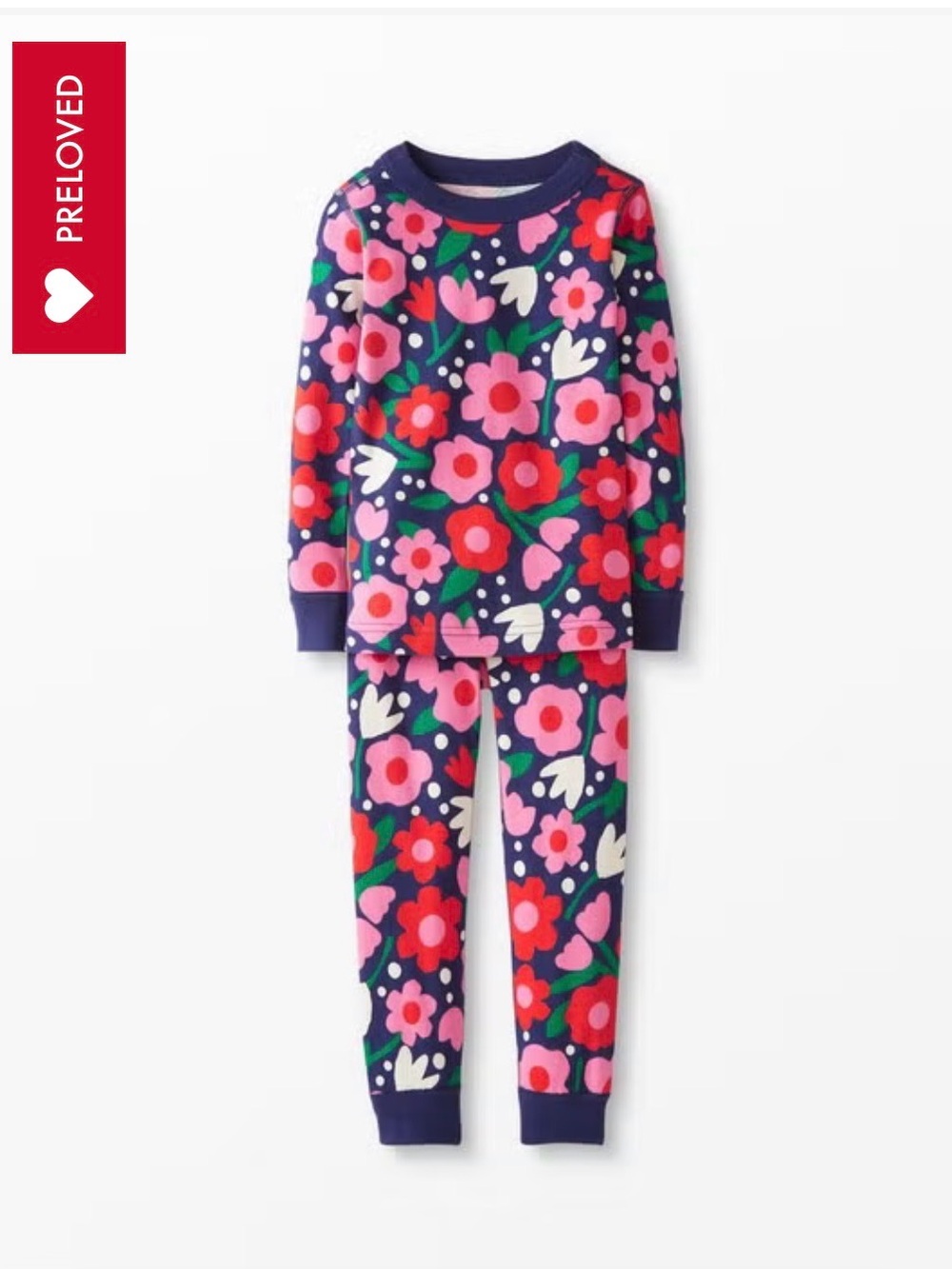 Hanna Andersson Roses Posey floral pajamas size 8